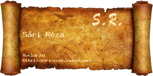 Sári Róza névjegykártya