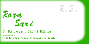 roza sari business card